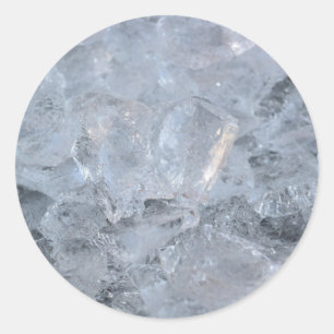 Cooling Ice Cube Texture Image Classic Round Sticker