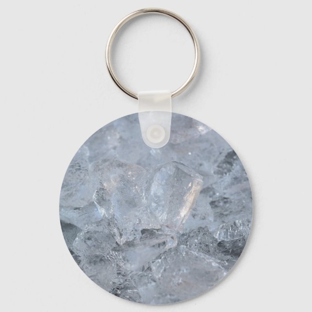 Cooling Ice Cube Texture Image Keychain (Front)