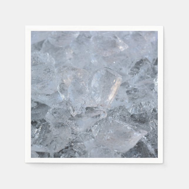Cooling Ice Cube Texture Image Napkins (Front)