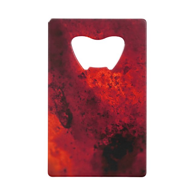 Cooling Red Hot Lava Credit Card Bottle Opener (Front)