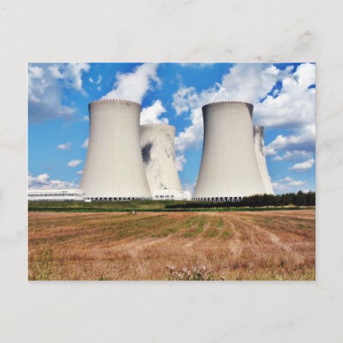 Cooling Towers Of A Nuclear Power Station Postcard