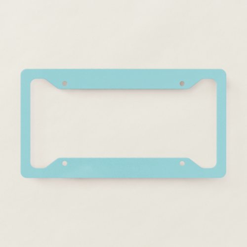 Cooling Waterspout Blue Solid Color Print Pastel License Plate Frame