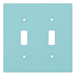 Cooling Waterspout Blue Solid Color Print, Pastel Light Switch Cover