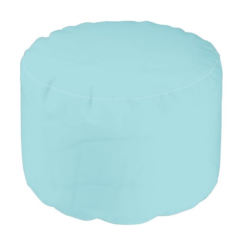 Cooling Waterspout Blue Solid Color Print Pastel Pouf