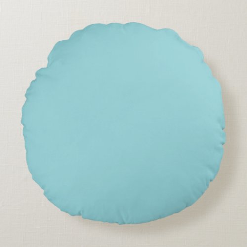 Cooling Waterspout Blue Solid Color Print Pastel Round Pillow