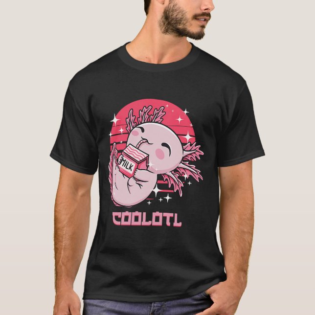 Coolotl  Axolotl Humor Salamander Amphibians Anima T-Shirt (Front)