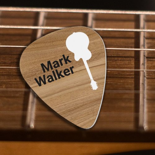 Coolpick Wood Rustic Name Acoustic_Guitar Guitar Pick