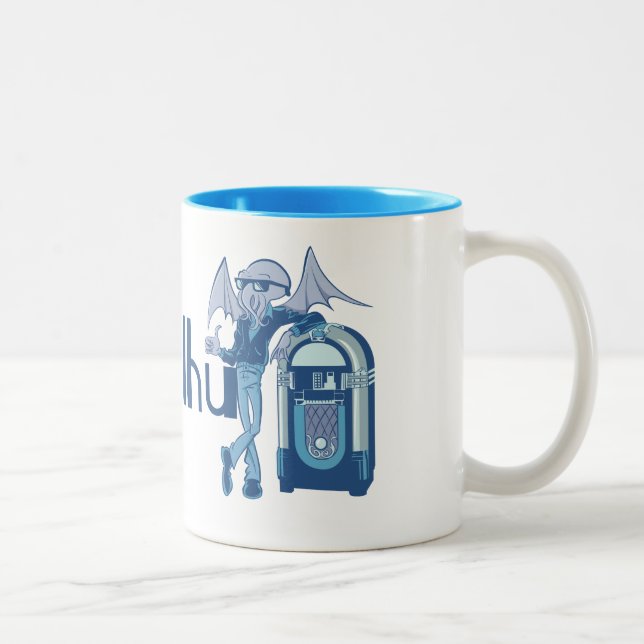 Coolthulhu ( Cool Cthulhu ) Two-Tone Coffee Mug (Right)