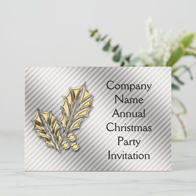Coompany Christmas Party Invitation (Standing Front)