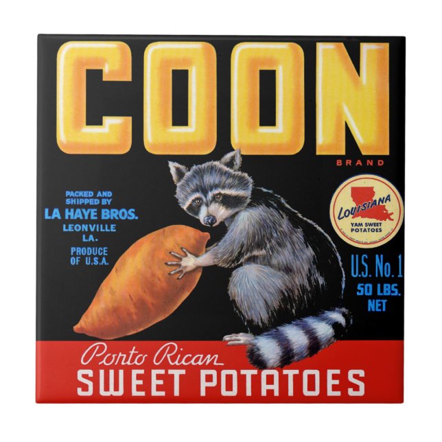 Coon Brand Sweet Potatoes Ceramic Tile (Front)