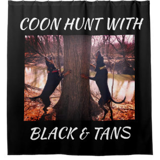 Coon Hound shower curtain
