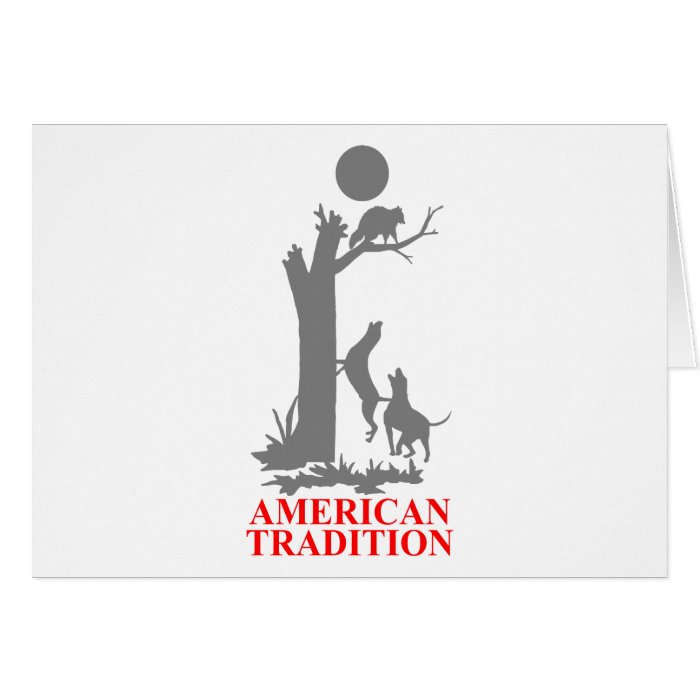 COON HUNTING GREETING CARD