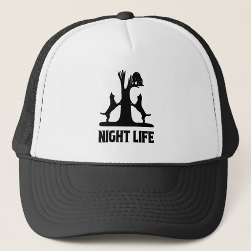 Coon Hunting Night Life Hounds Treeing Trucker Hat