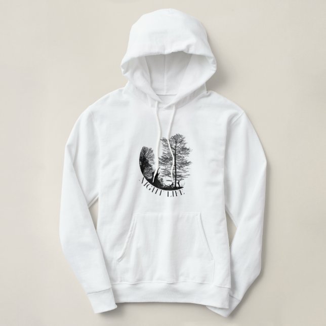 Coon Hunting Night Life - Raccoon Hunter Hound Dog Hoodie (Design Front)