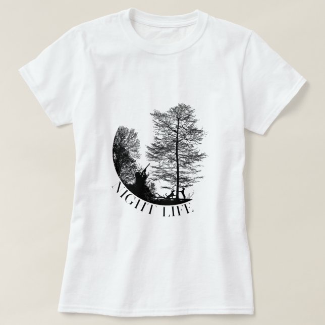 Coon Hunting Night Life - Raccoon Hunter Hound Dog T-Shirt (Design Front)