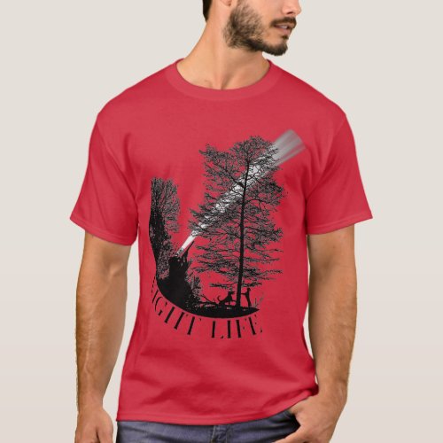 Coon Hunting Night Life Treed Life Raccoon Hunte  T_Shirt