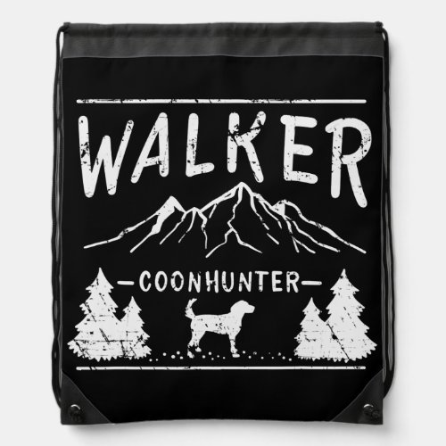 Coon Hunting Racoon Hunter Coonhound Dog Drawstring Bag
