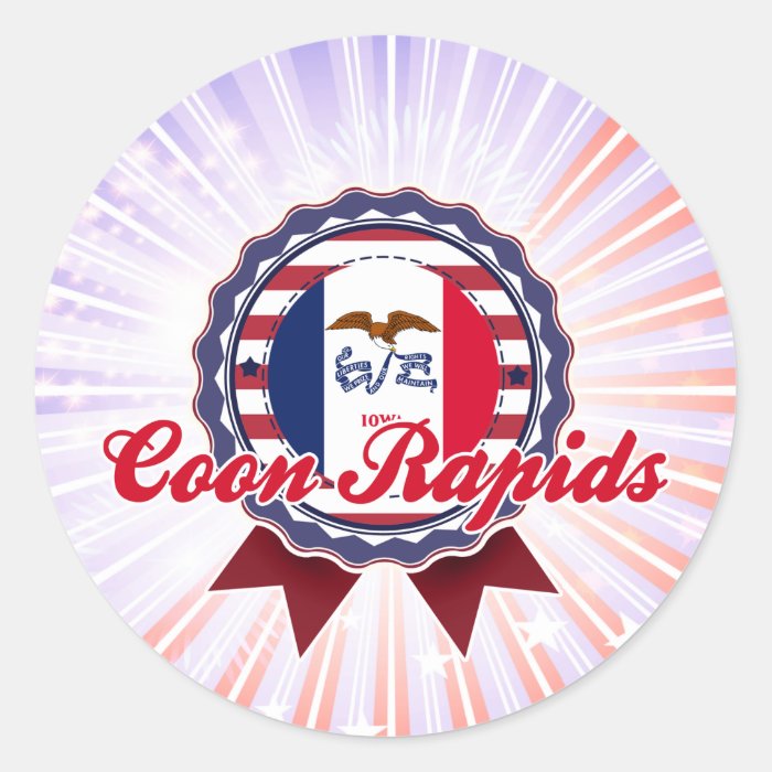 Coon Rapids, IA Round Sticker