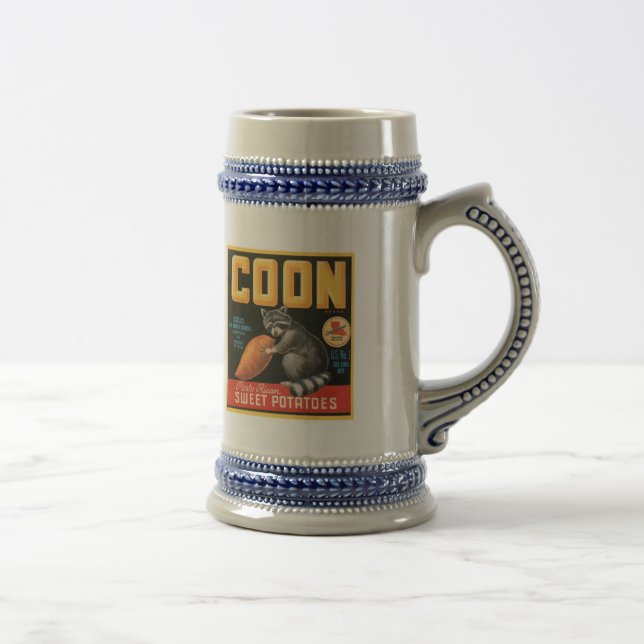 Coon Sweet Potatoes Fruit Crate Label Beer Stein (Right)