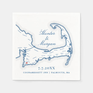 Coonamessett Inn Wedding Cape Cod Cocktail Napkins