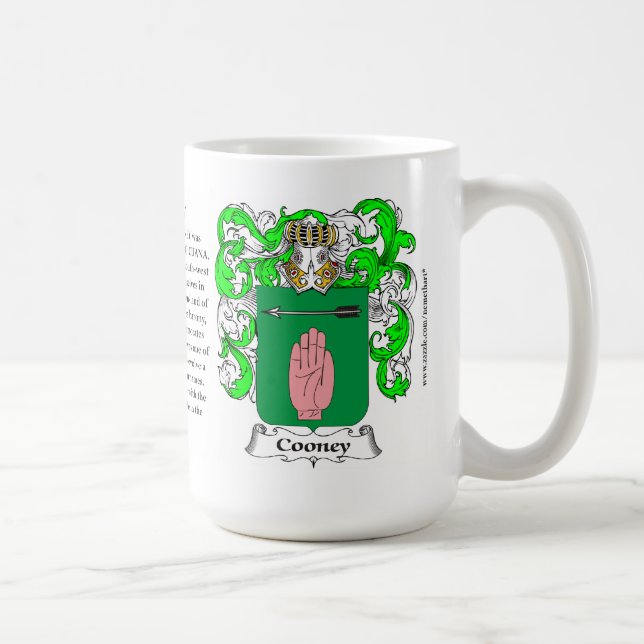 Cooney, the Origin, the Meaning and the Crest Coffee Mug (Right)