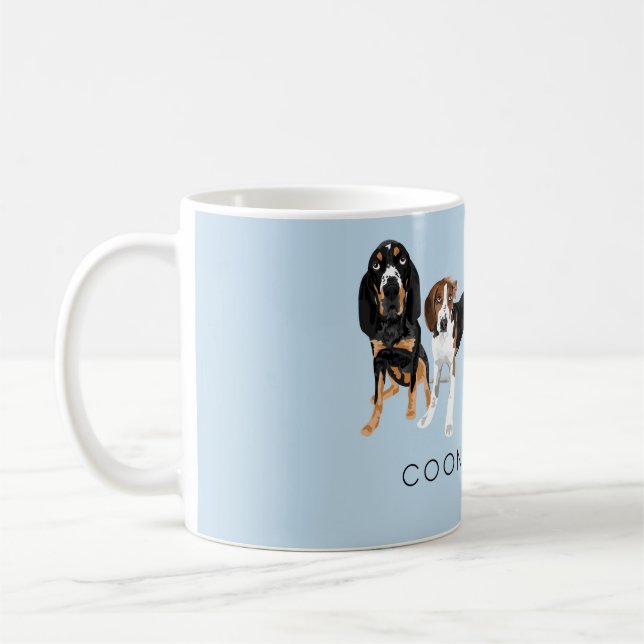Coonhound Dad light blue Coffee Mug (Left)