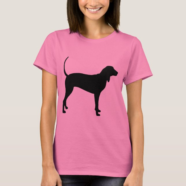 Coonhound Dog (black) T-Shirt (Front)
