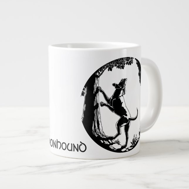 Coonhound Dog Coffee Mug Personalized Dog Cup (Front Right)