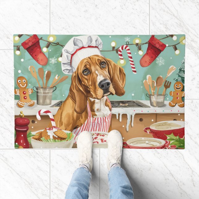 Coonhound Holiday Baking: Festive Christmas Doormat (Indoor)