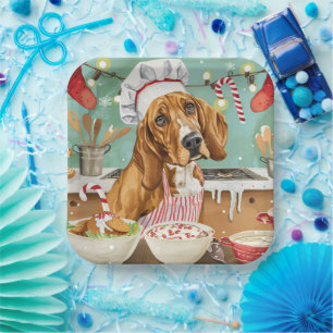 Coonhound Holiday Baking: Festive Christmas Paper Plates