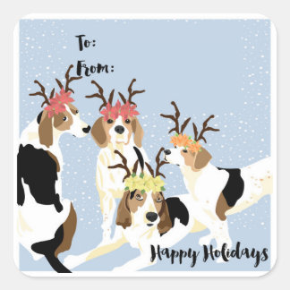 Coonhound Holiday Gift Tag