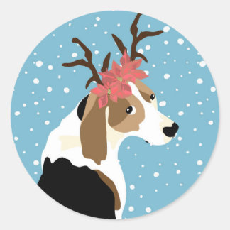 Coonhound holiday sticker