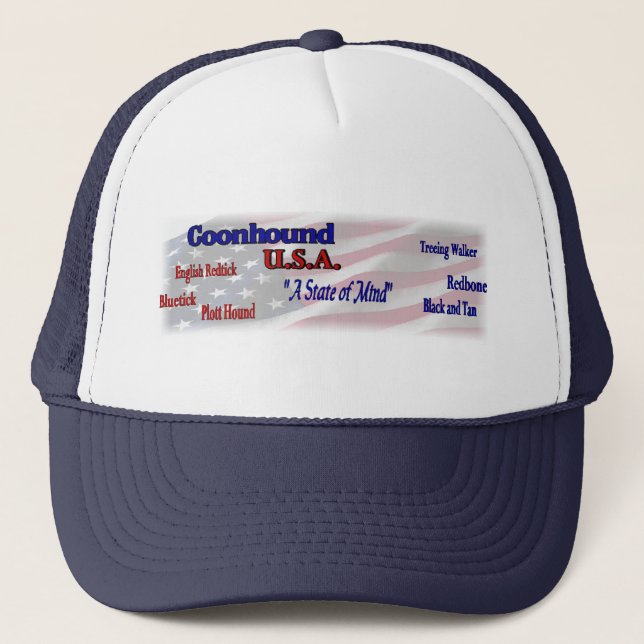 Coonhound Lovers Gifts Trucker Hat (Front)