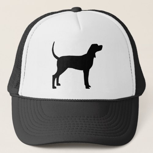 Coonhound Silhouette black Trucker Hat