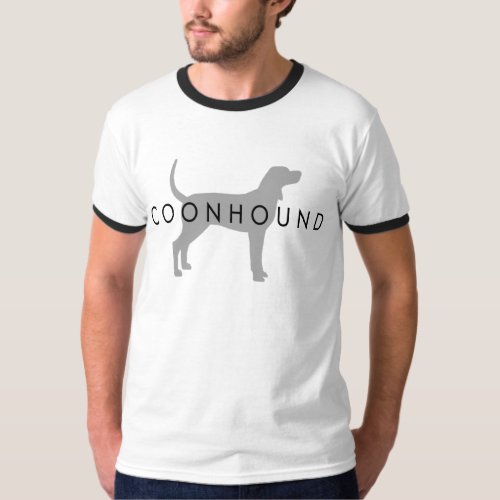 Coonhound silver grey w text T_Shirt