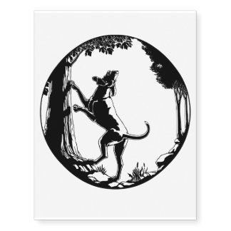 Coonhound Temporary Tattoo Hunting Dog Skin Art