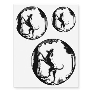 Coonhound Temporary Tattoo Hunting Dog Skin Art