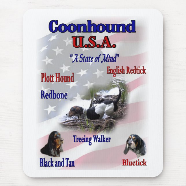 Coonhound USA Gifts Mouse Pad (Front)
