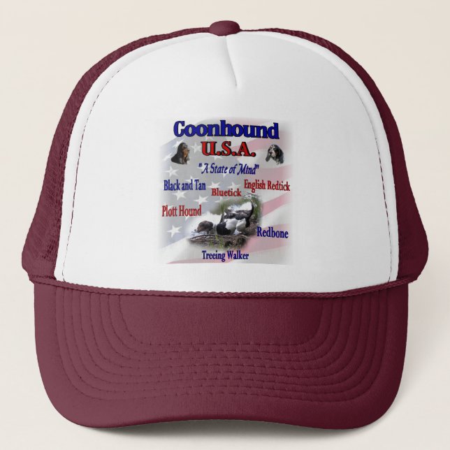 Coonhound USA Gifts Trucker Hat (Front)