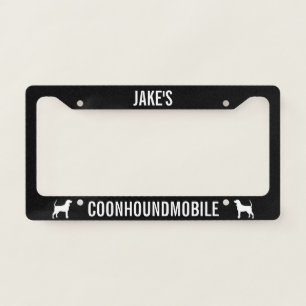 Coonhoundmobile Coonhound Dog Silhouettes Custom License Plate Frame