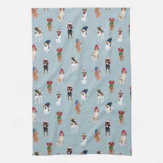 Coonhounds in Hats Kitchen Towel