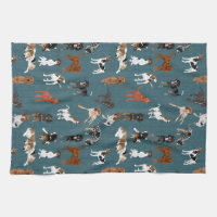 Coonhounds on Dark Teal