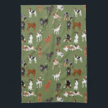 Coonhounds on Olive Kitchen Towel<br><div class="desc">Coonhounds on Olive</div>