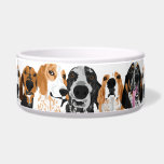 Coonie Head Bowl<br><div class="desc">row of coonhounds</div>