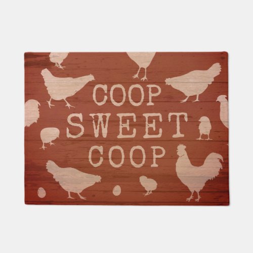 Coop Sweet Coop Homestead Chickens Hen House Doormat