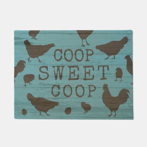 Coop Sweet Coop Homestead Chickens Hen House Doormat