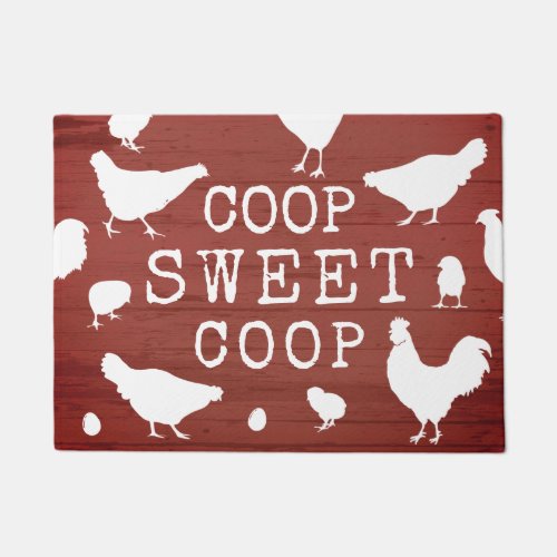 Coop Sweet Coop Homestead Chickens Hen House Doormat