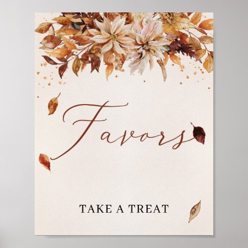 Cooper Autumn Flowers Marigold Favors Sign