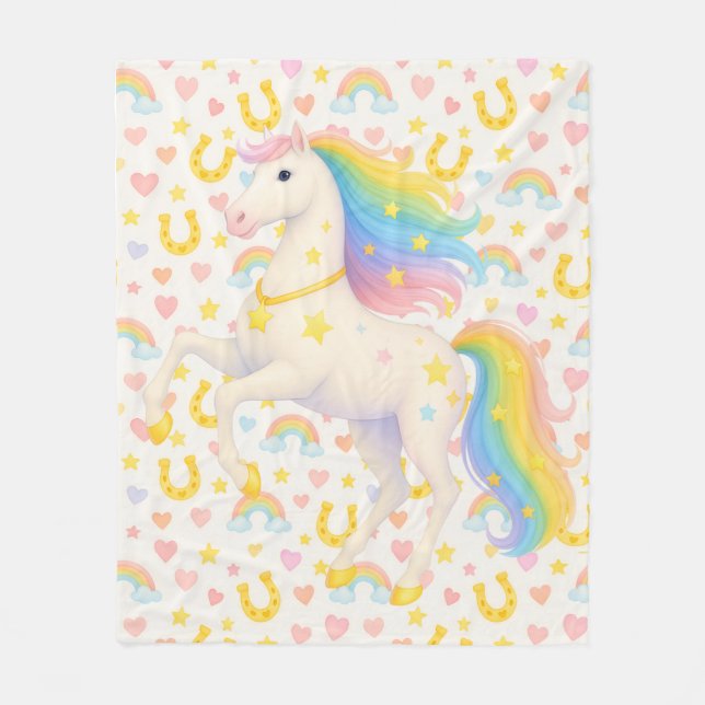 Cooper & Cody Best-Friend Horses Fleece Throw  (Front)