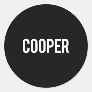 Cooper - Cool New Funny Name Fan Gift Tee  Classic Round Sticker
